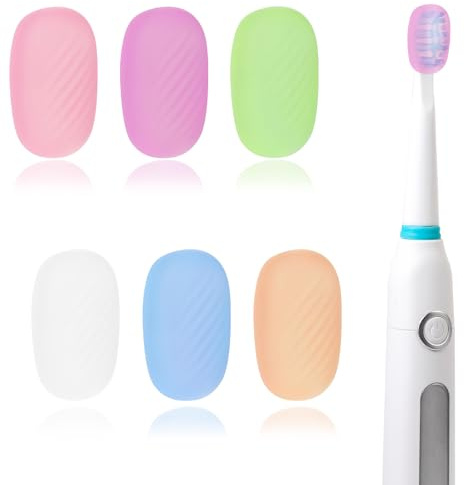 6 tappi protettivi per spazzolino da denti, in silicone, per la casa, i viaggi, il campeggio, la protezione della polvere