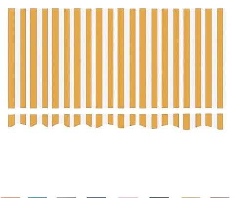 3 x 2 m, colore giallo, tessuto di ricambio per ombrellone, parasole retrattile, per balcone, terrazza ristorante (400 x 250 cm)