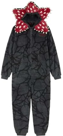 Unisex 3D Demon-pyjamas, långärmad sparkdräkt, demogorgon, nattkläder i fleece med huva, sovkläder för kvinnor och män, 2XL, one size