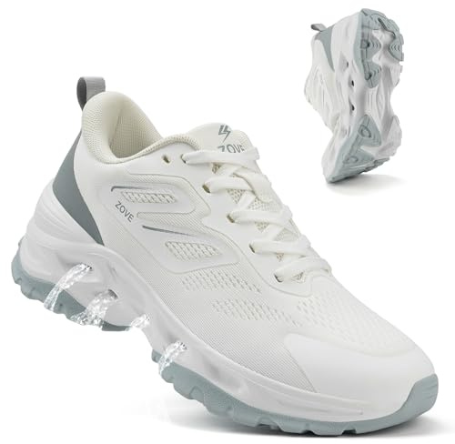 ZOVE Women Hiking Shoes Light Outdoor Drainage Closed-Toe Amphibious Water Sandals Barefoot Breathable Walking Running Tennis Sneakers Non-Slip Trail Water Resistant Working Athletic 8831 White 36