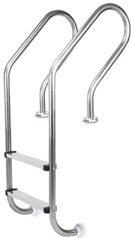 Poolstege ovanför marken med räcken och steg, snabb installationsbas, stöder upp till 250 kg, perfekt för inomhus- och utomhusbruk