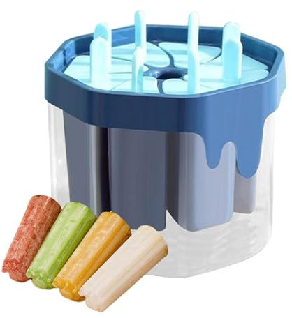 Moldes para Helado | 8 Cavidades | Set de Moldes para | Para Helados, Bebidas, Zumos, Leche, Apto para Congelador, Cocina, Hogar, Restaurante
