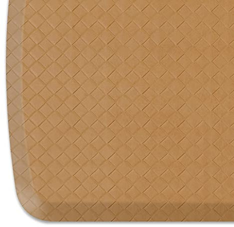 GelPro Elite Premier Gel & Foam Anti-Ermüdungsmatte für die Küche, 50,8 x 121,9 cm, Korbgeflecht, Khaki