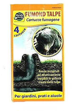 Mondo Verde 2 Pezzi - Repellente FUMOND Talpe RODITORI Astuccio 4 FUMOGENI (Totale di 8 fumogeni)