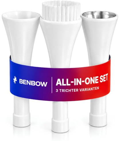 BenBow Set di Parti di Ricambio: Tubo di Plastica (014) + Tubo con Spazzola (015) + Tubo con Acciaio Inox (016) - per Pistola di Pulizia, ad Aria, Soffiatrice - Compatibili con la Serie Classic