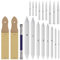 Kit Estompe en Papier, Mélange de Taille Estompe en Papier Dessin avec 2 Taille-Crayon à Papier de Verre,1 Outil d'extension de Crayon pour Les étudiants Artistes Croquis Dessin 20 Pièces