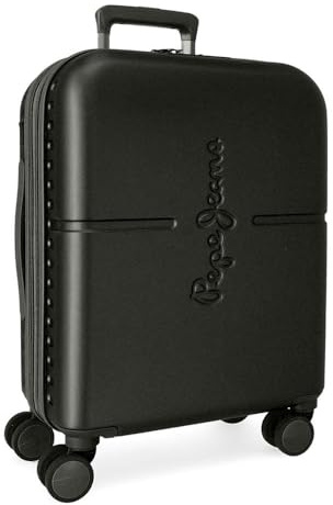 Pepe Jeans Highlight Maleta de cabina Negro 40x55x20 cms Rígida ABS Cierre TSA integrado 37L 2,74 kgs 4 Ruedas dobles Extensible Equipaje de Mano