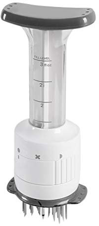 Batticarne professionale 2 in 1, per marinata, barbecue, bistecca e salsa, con ago in acciaio inox