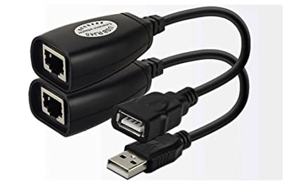 SHANFEILU USB to RJ45 Extension Adapter Over RJ45 Ethernet Splitter Cable | Cat5/Cat5e/Cat6 Cable Connector Adapter up to 150ft 1 Pair