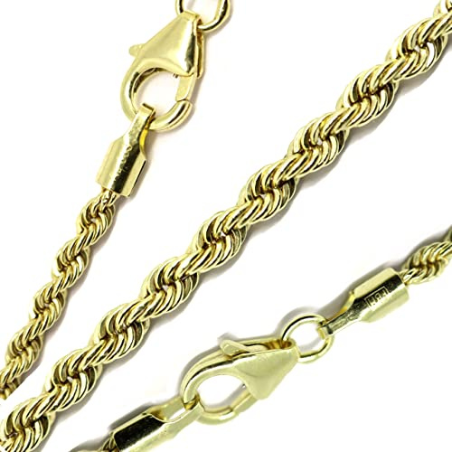 G & J Goldkette Kordelkette 333 8Karat 2,10mm 42-60cm Gelbgold Halskette hochwertiges Collier Made in Germany