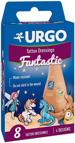 Urgo Tattoo Pflaster Fantastic, 8 Pflaster, ab 3 Jahren | 4 verschiedene Motive