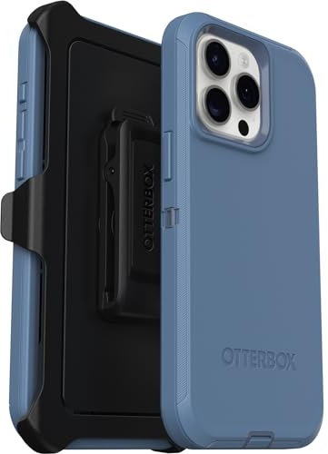 OtterBox Defender Hülle für iPhone 15 Pro Max, stoßfest, sturzsicher, Ultra-robust, schützende Hülle, 5X getestet nach Militärstandard, Blau