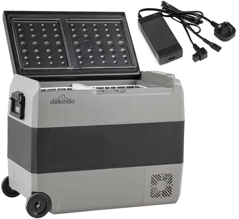 Dellonda 60L Portable Car Fridge, Freezer, 12/24/230V Dual Zone Compressor - DL133