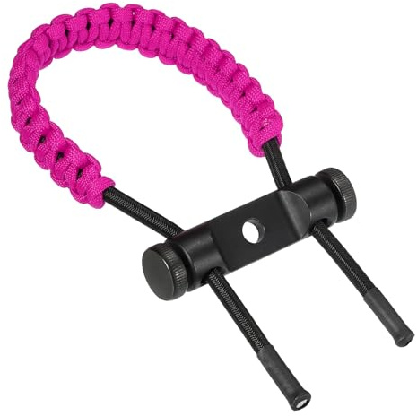 PATIKIL Tir Arc Arc Poignet Sangle, Réglable Composé Tresse Poignet Sangle, Rose Rouge