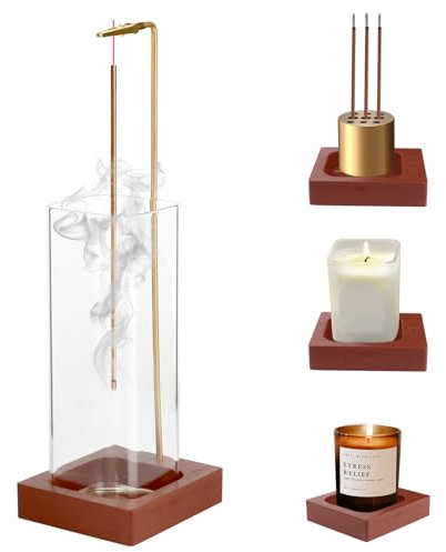 VFANDV Quemador de Incienso, Soporte para Incienso Invertido de Madera Soporte de Incienso de Madera, Porta Incienso para Dormitorios, Salas de Meditación, Oficina, Yoga