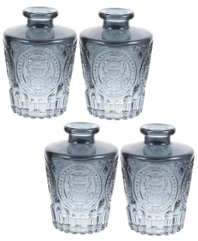 MUSISALY 4stücke Duftdiffusor-flaschen Aus Transparentem Glas Nachfüllbare -behälter Für Ätherische Öle Elegantes Design Für Modernes Wohnzimmer Und Aromatherapie-dekoration