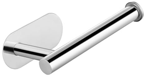 Toilettenpapierhalter Selbstklebend, Premium Edelstahl Rostfreier Kleber Toilettenpapierhalter Ohne Bohren Geeignet für Badezimmer, Küche, Waschraum, Chrom