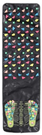 Healeved Estera Masajeadora De Pies Con Textura De Piedras Para Reflexología Y Alivio De Fatiga Portátil Y Plegable Para Uso En Casa Y Viajes