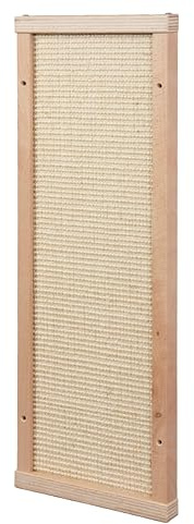 Kratzbaumland Premium-Kratzbrett aus Buchenholz mit austauschbarem Sisalteppich, nachhaltig, wandmontage für Katzen (55 cm - Sisal Natur)