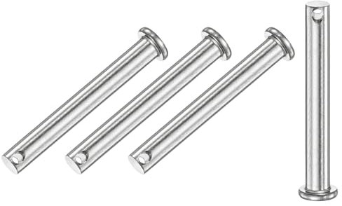 M METERXITY 4 Stück Einloch Klauenstifte, M8 x 70mm 304 Edelstahl Flachkopf Klauenstifte für mechanische Verbindungen/Fixierte Teile, Verbindungsstift Scharnier Wiederverwendbar