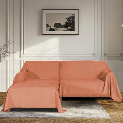 BellaHills Sofa Überzug 2 Sitzer Ecksofa I Form Wasserdicht Sofaüberwurf Kratzschutz Sofa Katze Sofabezug Waschbar Chenille Sofaschoner Schutzdecke Couch Überzug