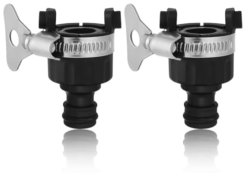 Wasserdieb Camping Universal Wasserhahn Adapter ohne Gewinde Gartenschlauch | Passend für 16–21mm Wasserhähne ohne Gewinde, ideal für Camping, Wohnmobil, Garten und den Anschluss von Gartenschläuchen.