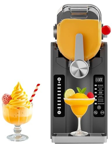 GAYAYAS Granitore, Macchina per Gelato e frullati, frappé, Milkshake e succhi ghiacciati, autopulente One-Touch, per Margarita, frappé, Cocktail e Altro Ancora