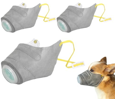 Maschera per cani, protezione respiratoria, riutilizzabile, traspirante, per passeggiate, escursioni, campeggio, misura piccola, media