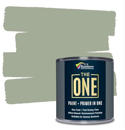 THE ONE All-In-One Paint & Primer - Sage Green Matt, 1 L | Multi-Surface 1 Coat Formula | Easy Indoor & Outdoor Decorating for Home & Garden Walls, Floors & Furniture | Durable, Water-Based & Low VOC