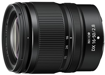 Nikon NIKKOR Z DX 16-50mm f/2.8 VR, Obiettivo Zoom Luminoso per Mirrorless Nikon Z DX, Apertura Costante, Stabilizzazione a 5 stop, AF Silenzioso, Ideale per Foto e Video, Nero [Nital Card: 4 Anni]