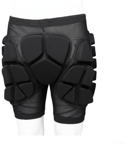 Pantaloni protettivi per fianchi, ispessiti, 2,5-3 cm, per sci, pattinaggio su ghiaccio, pattinaggio a rotelle, protezione anti-caduta per adulti e bambini (3 cm - L)