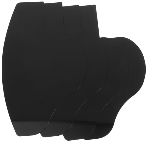 Luxshiny Outil de Mise Barbe et Ligne de Cheveux pour Hommes, Carte Applicatrice Plastique Noire 4 Pièces, Guide de Coiffure Précis pour Spray de Fibres Capillaires, Usage Professionnel
