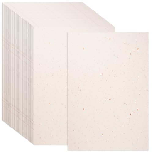 50 ark pysselkartong A4, 21 x 29,7 cm tjockt papper, 250 g/m² tonkartong, kartongpapper A4, pysselkartong, slät och tjock, certifikatpapper, tryckbart, för skrivning, menyer, inbjudningar, brev, beige