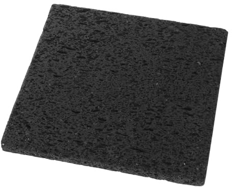 LIGIGWASH Piastra per Griglia in Pietra Vulcanica Coreana 20x20x1,5 Cm Pietra Lavica per Barbecue Domestico Versatile Adatta a Carne, Tofu e Funghi Uso in Casa e All’aperto