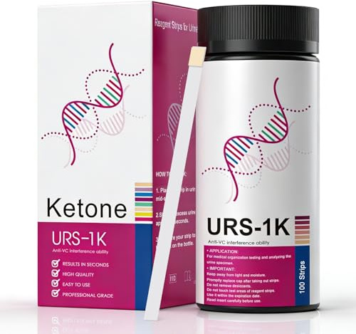100 Ketose Teststreifen, Keto Teststreifen zur Unterstützung der ketogenen Ernährung, Schnelle und Einfache Anwendung, Praktische Selbstkontrolle für Low Carb Lifestyle, Heimgebrauch