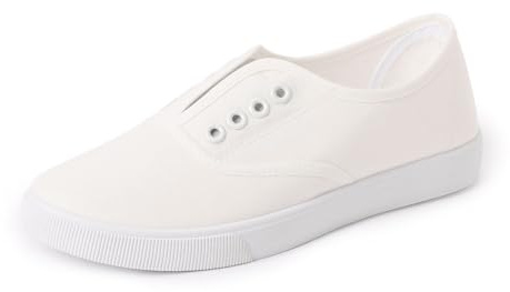 Femme Basse Basket Classique Toile Chaussures Décontractée Caoutchouc Confortable Légère Antidérapant Extérieur Marcher Plate Sneakers Noir Gris Rouge Blanc