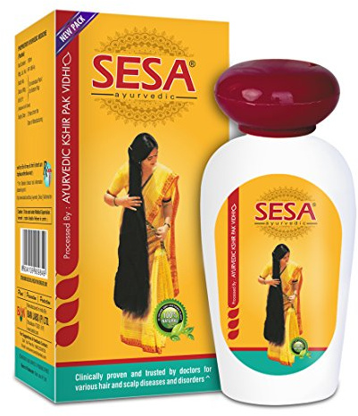 Sesa Ayurvedisches Haaröl für Haarausfall und Haarwachstum | 5000 Jahre altes Kshir Pak Vidhi, Bhringraj & 17 seltene Kräuter mit 5 pflegenden Ölen | Alle Haartypen | KEIN Mineralöl | 100ml (1er Pack)