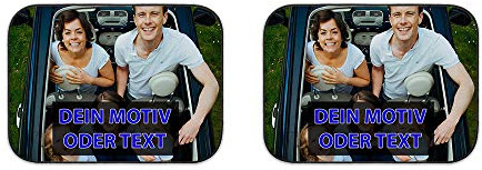 Print Royal Universale Auto-Fußmatte zum selbst Gestalten mit eigenem Foto Bedrucken Lassen/Autoteppich / 2er Set - Hinten