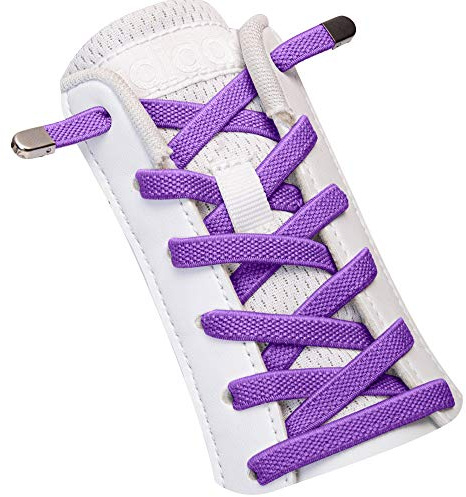 SULPO - Lacci elastici, con chiusura in metallo, Lilla, Taglia unica