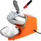 Elektrischer Ice Crusher, 300W Eiszerkleinerer 80kg/h,Doppelmesser Eiscrusher, Doppelmesser Eiscrusher,Smoothie Maschine für Restaurants, Bars, Partys (Orange)