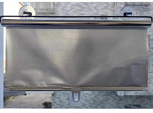 TEEDEEESS Verdunkelungsrollo mit Saugnäpfen,Verdunklungsrollo ohne Bohren,Reise Verdunklungsvorhang Tragbar,Einstellbar Sonnenschutzvorhänge,Anti-UV für Schlafzimmer Fenster (50×125cm/20×49in)