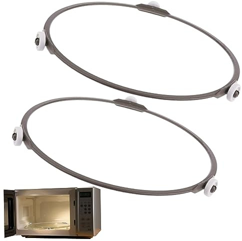 2pcs 7.01 Pouces Micro-ondes Plaque De Remplacement Résistant À La Chaleur Micro-ondes Rouleau Anneau Avec 0.55 Pouce Rouleaux Pour Plaque De Verre Micro-ondes Rouleau Anneau Micro-ondes Plateau