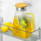 TELANKS Carafe à eau en verre de 1,5 l, verseuse en verre avec couvercle, anti-fuite, idéale pour la limonade, le jus, le thé et le café (poignée jaune), t-sh-11