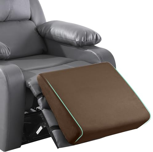 BALAPET Large Recliner Leg Pillow, Memory Foam Recliner Cushion Wedge Shape Recliner Footrest Extender,Leg、Back and Lumbar Support Pillow with Adjustable Elastic Straps(Coffee)