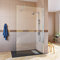 SIRHONA Porta doccia scorrevole 120 x 200 cm, vetro temperato 8 mm trasparente, isolamento termico, impermeabile, barra in acciaio inox, montaggio a parete regolabile -15 mm, design moderno per bagno