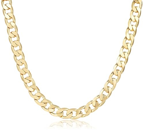 Bling King London – Gold Cuban Curb Link Chain, 12mm Thick, 20-Inch Long