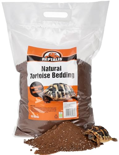 Reptalis Natural Tortoise Soil Substrate Bedding 10L Hermanns, Horsfield