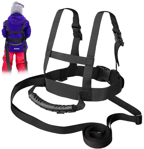 Jiavlyx Harnais D'entraînement De Ski, Harnais Ski avec Laisse Et Sac Amovibles, Harnais D'entraînement De Patinage, pour Enfant Garçon Fille Débutants