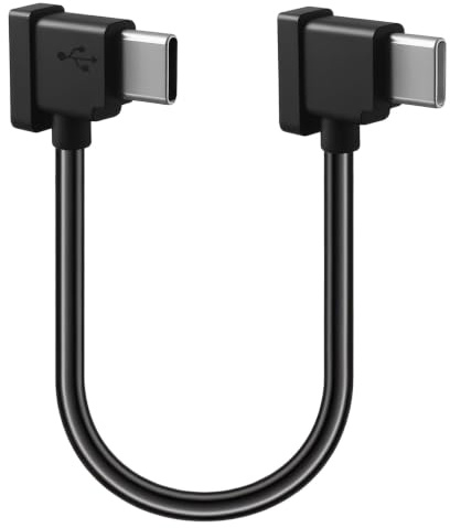 Cable USB-C a USB-C para Control Remoto de Drones, 15 cm Cable OTG en Ángulo Recto para DJI RC-N1/N1C/N2/N3, Mini 2/2 SE/3/3 Pro/4K/4 Pro/5 Pro, Air 2/2S/3/3S, Mavic 3/3 Classic/3 Pro, Neo/Neo 2, Flip