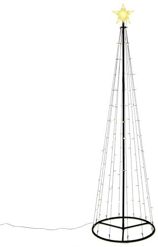 Nipach Lichtpyramide mit Leucht-Stern - 140 LED warm weiß - Trafo